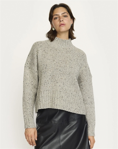 Soft Rebels - SRNemo High Neck Strik - Medium Grey Melange